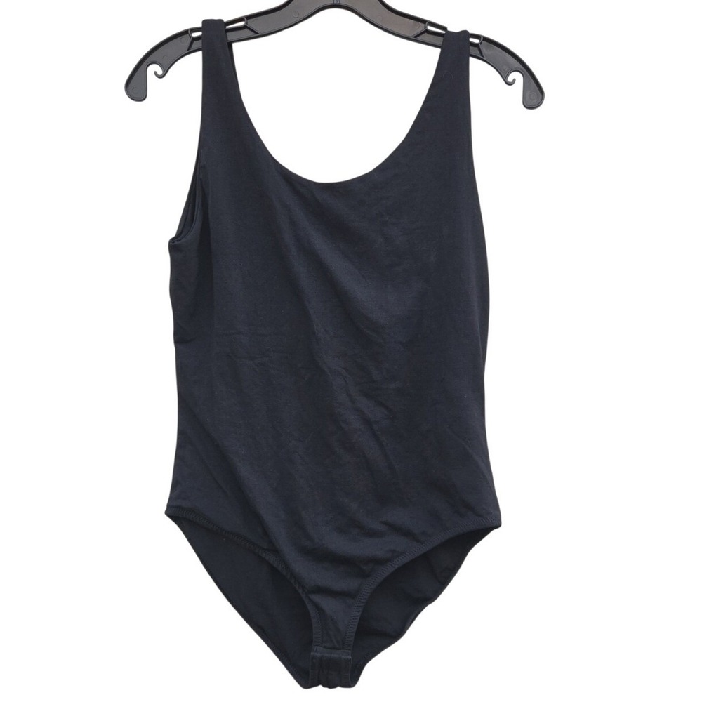 Pact Organic Tank Sleek Scoop Bodysuit Cotton Ecocore Medium Gorp Mom Black Norm